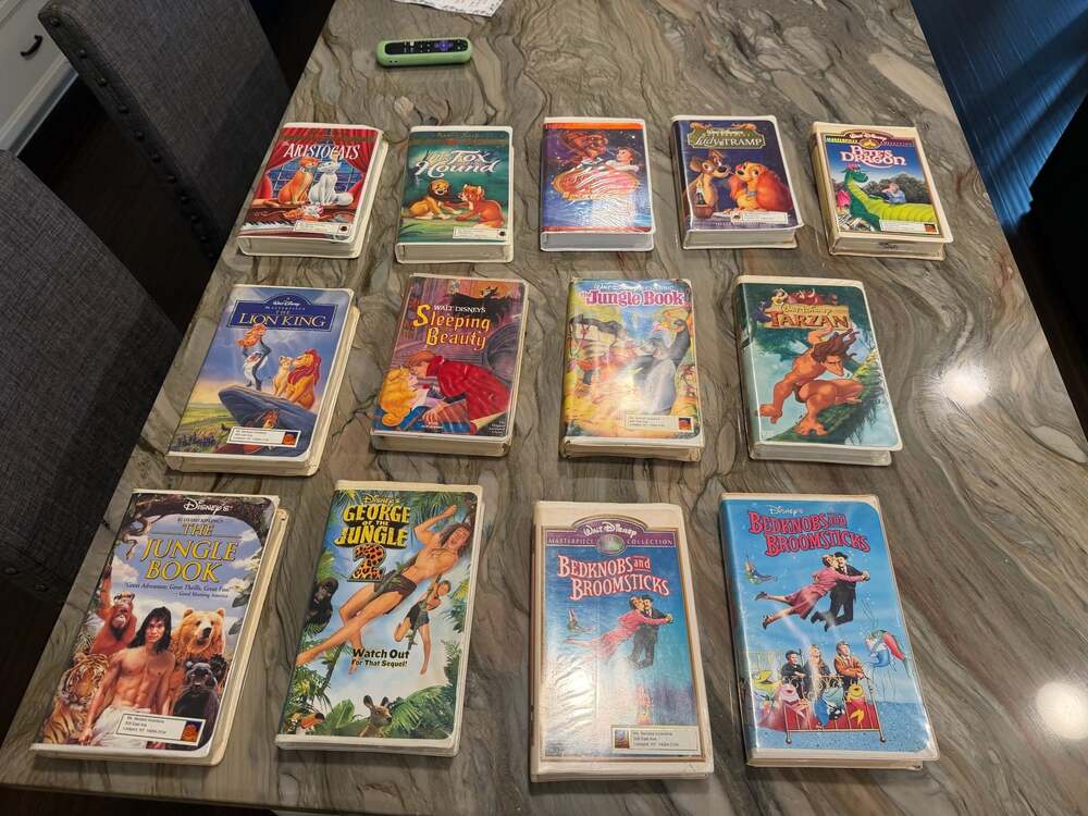 Walt Disney Animated Classics and Masterpiece Collection VHS Tapes Lot of 12